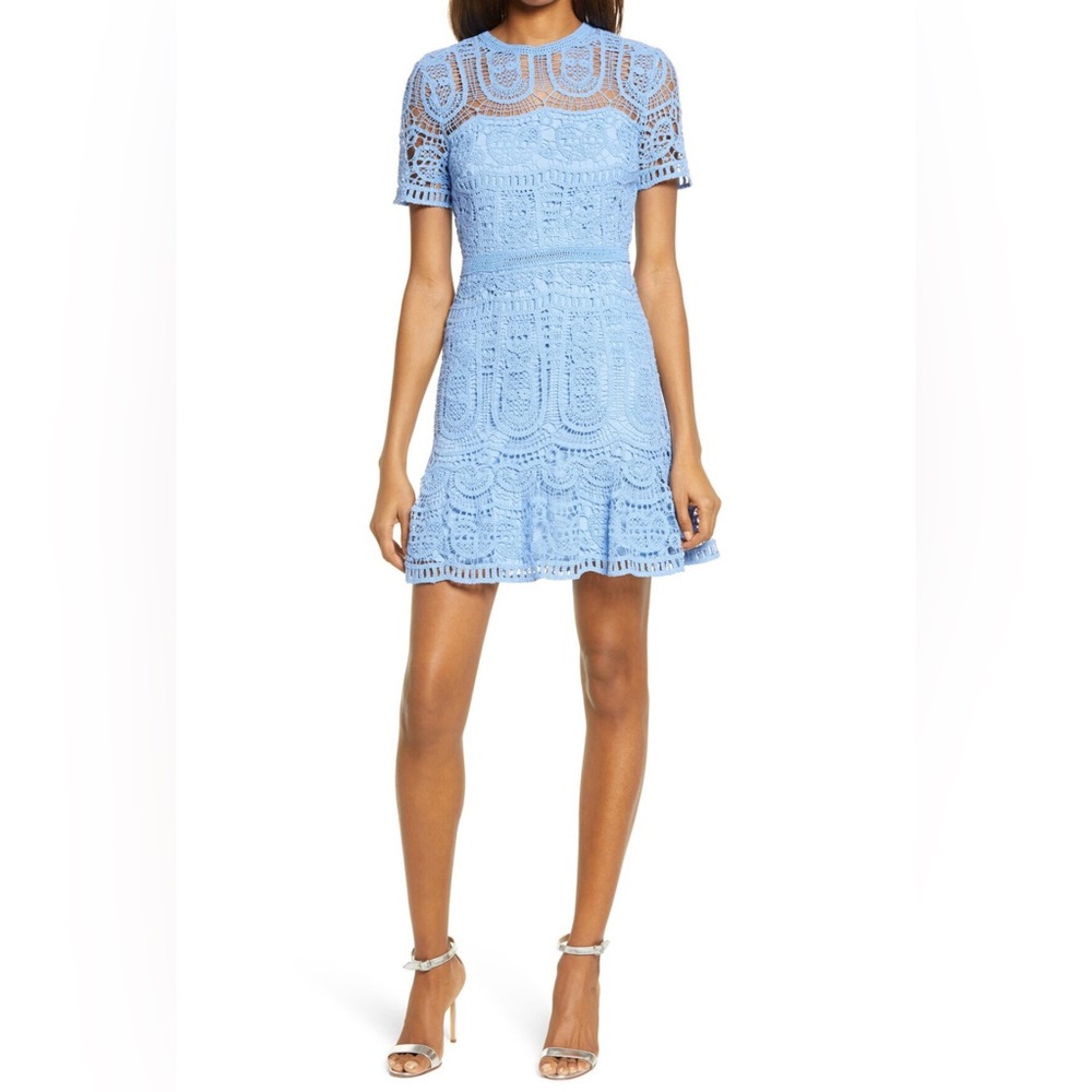 SAYLOR Blue Lace Dress
